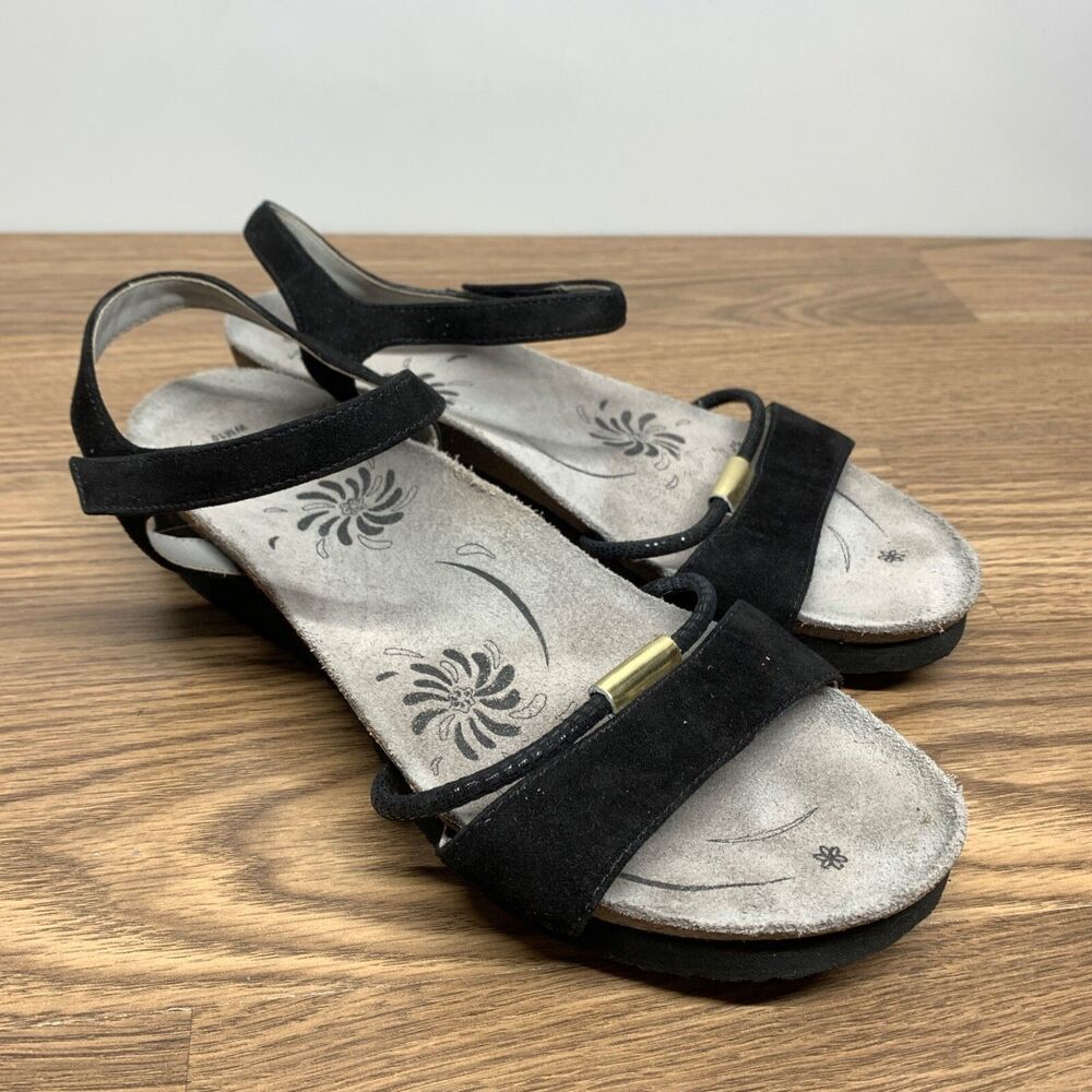 Abeo Womens Sandal Bio System Orthotic Comfort Black Open Toe Size 10